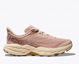 Beige HOKA Speedgoat 5 Women's Trail Running Shoes | 29XIFHKWT