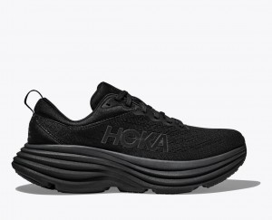 Black HOKA Bondi 8 Men's Running Shoes | 87RHNWCKB