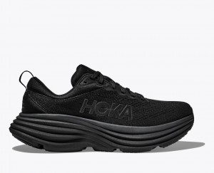 Black HOKA Bondi 8 Women's Running Shoes | 80EPQFNRS