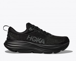 Black HOKA Gaviota 5 Men's Running Shoes | 49NHOTPZM