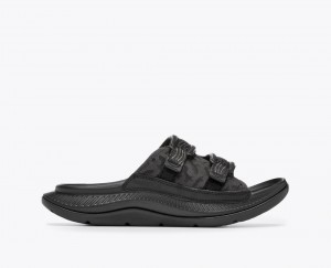 Black HOKA Ora Luxe Men's Slide | 32ONDCGIW