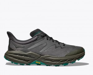 Black HOKA Stealth/Tech Speedgoat 5 Men's Trail Running Shoes | 25ECLMXWV