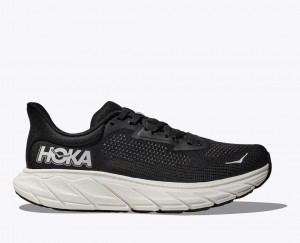 Black / White HOKA Arahi 7 Women's Running Shoes | 41GRWKPEL