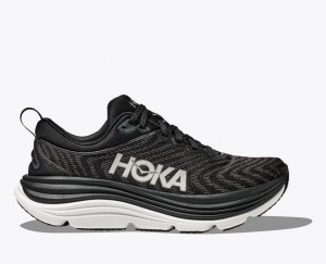 Black / White HOKA Gaviota 5 Men's Running Shoes | 69PNIMOCZ