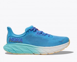 Blue HOKA Arahi 7 Women's Running Shoes | 46ZFRXKNG