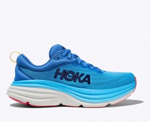 Blue HOKA Bondi 8 Women's Running Shoes | 47ZOKJNCR