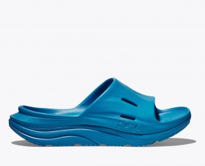 Blue HOKA Ora Recovery 3 Women's Slide | 85NTCZEGF