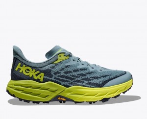 Blue / Green / Black HOKA Speedgoat 5 Men's Trail Running Shoes | 09GTABZYE