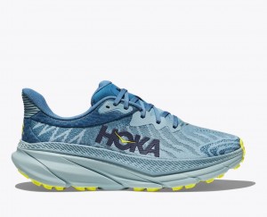 Blue / Light Blue HOKA Challenger 7 Men's Trail Running Shoes | 38SDPAILZ