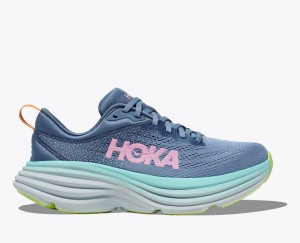 Blue / Turquoise HOKA Bondi 8 Women's Running Shoes | 28TIUWONJ