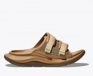 Brown HOKA Ora Luxe Men's Slide | 61LCQYWUO