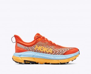 Coral / Light Blue / Orange HOKA Mafate Speed 4 Men's Trail Running Shoes | 05YKXGZDM