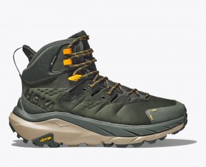 Dark Green HOKA Kaha 2 GTX Men's Hiking Boots | 36WEIFSPJ