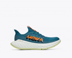 Dark Green / Black HOKA Carbon X 3 Men's Running Shoes | 65PDXJHYM