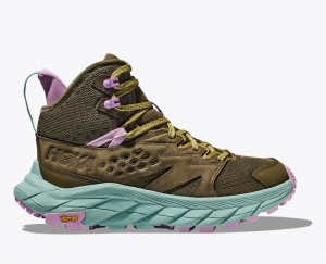 Dark Olive HOKA Anacapa Breeze Mid Women's Hiking Boots | 29BTDPELF