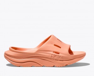 Dark Orange HOKA Ora Recovery 3 Women's Slide | 09YVEAWGX