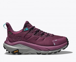 Dark Red HOKA Kaha 2 Low GTX Women's Hiking Shoes | 69ZSWYEGL