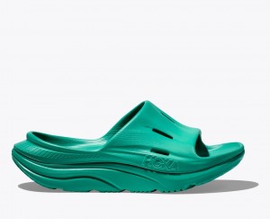 Dark Turquoise HOKA Ora Recovery 3 Women's Slide | 34HJNVQKL