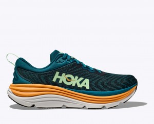 Dark Turquoise / Black HOKA Gaviota 5 Men's Running Shoes | 56QBCIHNP