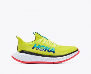 Green / Turquoise HOKA Carbon X 3 Women's Running Shoes | 26LWAVFRU