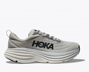 Grey HOKA Bondi 8 Men's Running Shoes | 09JIOLFMP