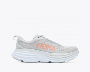 Grey HOKA Bondi 8 Women's Running Shoes | 76GWZSIVH