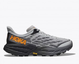 Grey / Black HOKA Speedgoat 5 Men's Trail Running Shoes | 87ZQXODPS