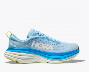 Light Blue HOKA Bondi 8 Men's Running Shoes | 34XCMUDZI