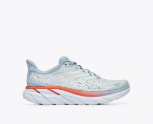 Light Blue HOKA Clifton 8 Women's Running Shoes | 21GLRASWI