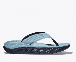 Light Blue / Black HOKA ORA Recovery Men's Flip Flops | 45LNUYKFH