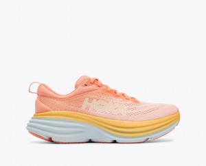 Light Coral HOKA Bondi 8 Women's Running Shoes | 36FLEVHDN