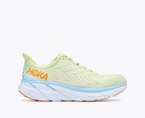 Light Green HOKA Clifton 8 Men's Running Shoes | 05QXMOYGK