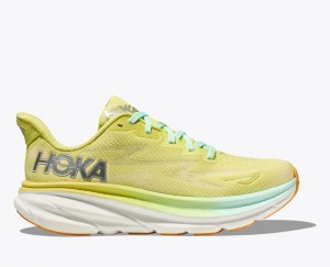 Light Green HOKA Clifton 9 Women's Running Shoes | 06DXIYSNT