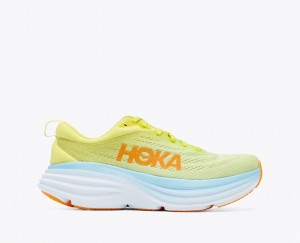 Light Green / Light Blue HOKA Bondi 8 Men's Running Shoes | 98UZVPNLB