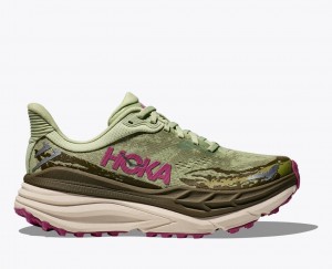 Light Green / Olive HOKA Stinson 7 Women's Trail Running Shoes | 37XPDNYUB