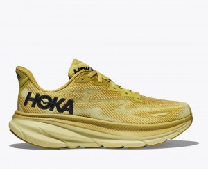 Light Khaki HOKA Clifton 9 Men's Running Shoes | 71LJMBOKD