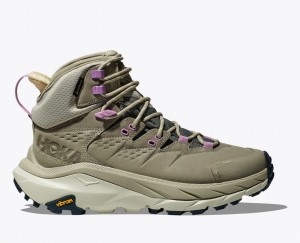 Light Olive HOKA Kaha 2 GTX Women's Hiking Boots | 45WYTRPSH