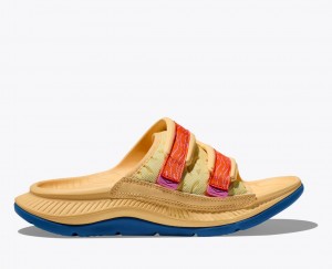 Light Orange HOKA Ora Luxe Men's Slide | 31BLHQNWA