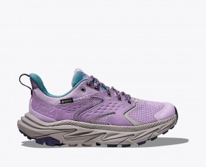 Light Purple HOKA Anacapa 2 Low GTX Kids' Hiking Shoes | 84UQDXAMZ