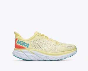 Light Yellow HOKA Clifton 8 Women's Running Shoes | 73SBJWVOA