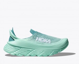 Mint HOKA Restore TC Men's Walking Shoes | 08DEILBJZ