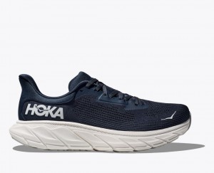 Navy / White HOKA Arahi 7 Men's Running Shoes | 34AOSMQUY