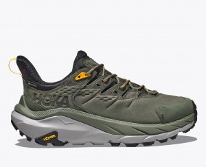 Olive HOKA Kaha 2 Low GTX Men's Hiking Shoes | 16PJEUKZD