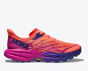 Orange / Fuchsia HOKA Speedgoat 5 Women's Trail Running Shoes | 75VKLRQYE