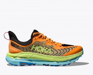 Orange / Green HOKA Mafate Speed 4 Men's Trail Running Shoes | 59GKIURNA