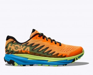 Orange / Green HOKA Torrent 3 Men's Trail Running Shoes | 97ZMUHPVG