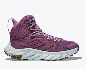 Pink HOKA Anacapa Breeze Mid Women's Hiking Boots | 94KPIOHZM