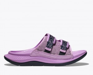 Pink HOKA Ora Luxe Men's Slide | 25MAVQPJU