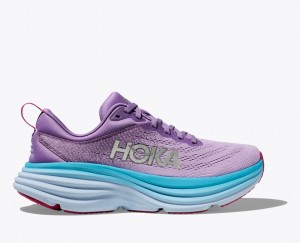 Purple / Blue HOKA Bondi 8 Women's Running Shoes | 25MRHYQVT