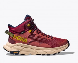 Red Brown HOKA Trail Code GTX Men's Hiking Boots | 58EGSHNPY